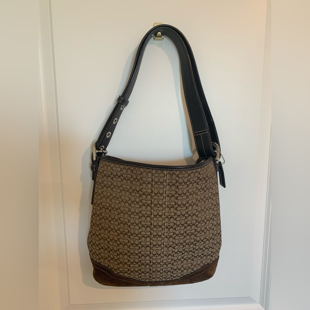 Coach Brown Patterned Shoulder Bag